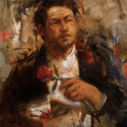 Man With Box oil on canvas 71x50cm 2011b